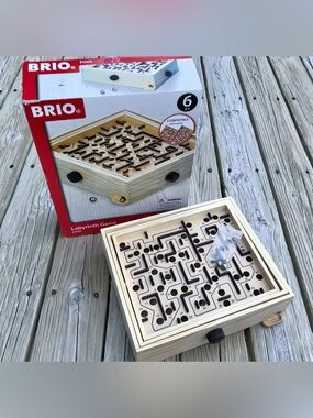 BRIO Wooden Tilt Table Labyrinth Game 34000 In Box 3 Balls Compatible W/ 34030